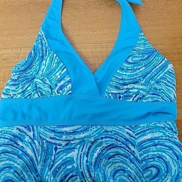 Jaclyn Smith Womens One Piece Swim Suit (Apron Skirt) Size 8 - Picture 3 of 14